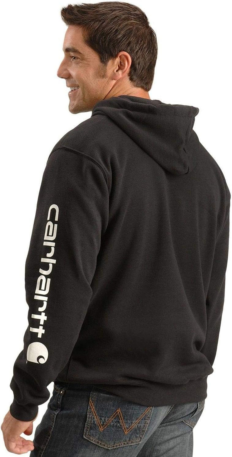 Men'S Loose Fit Midweight Logo Sleeve Graphic Sweatshirt