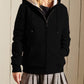 Women'S Casual Full Zip up Sherpa Lined Hoodie Sweatshirt Jacket Coat