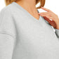 Womens Cropped Sweatshirts Pullover Fleece Crop Sweaters Fall Fashion Outfits Clothes 2024