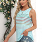 Women'S Casual Striped Tank Tops Sleeveless Crew Neck T Shirts Comfy Loose Basic Tees 2024 Trendy Blouse