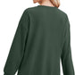 Women'S Oversized Lightweight Sweatshirt with Side Slit Zipper Soft Crew Neck Pullover Long Sleeve Tops 2024 Fashion