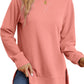 Sweatshirt for Women Side Split Fall Fashion 2024 Long Sleeve Shirts Trending Now