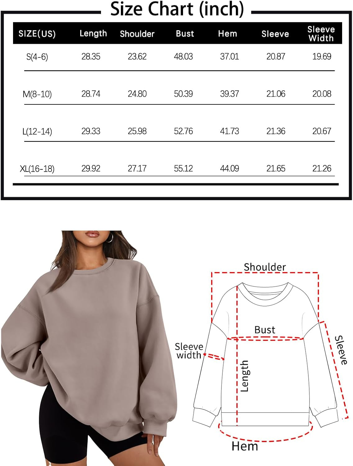 Womens Oversized Sweatshirts Hoodies Fleece Crewneck Sweaters Casual Tops Comfy Fall Fashion Outfits Winter Clothes 2024