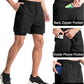 Men’S 2 in 1 Running Shorts, Workout Gym Athletic Shorts for Men Quick Dry Lightweight Training Shorts with Pockets