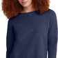 Women'S Ecosmart V-Notch Crewneck Sweatshirt, Fleece Pullover Sweatshirt for Women