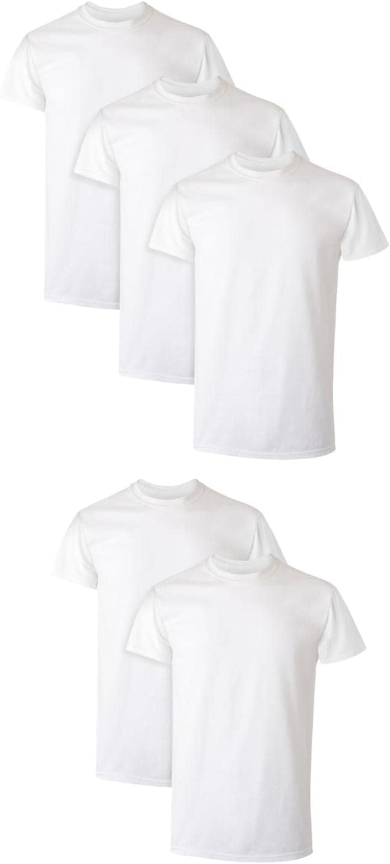 Men'S Moisture-Wicking Crewneck Performance Undershirt, 5-Pack