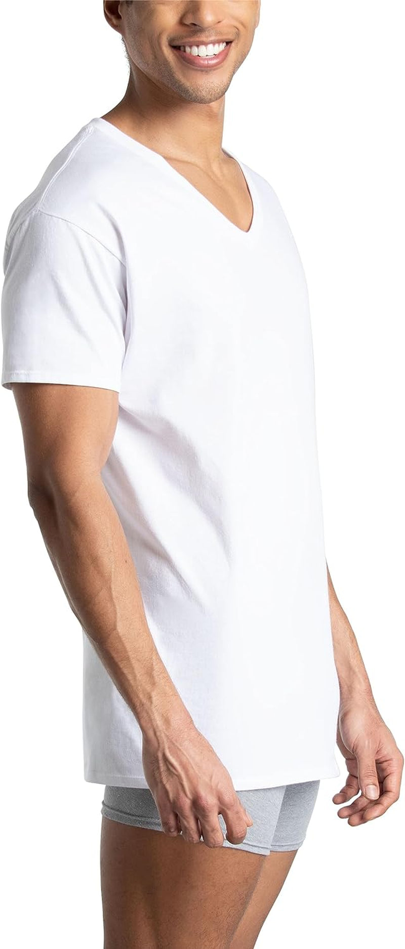 Men'S Eversoft Cotton Stay Tucked V-Neck T-Shirt