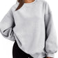 Womens Oversized Sweatshirts Hoodies Fleece Crewneck Sweaters Casual Tops Comfy Fall Fashion Outfits Winter Clothes 2024