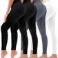 4 Pack Leggings for Women Butt Lift High Waisted Tummy Control No See-Through Yoga Pants Workout Running Leggings