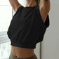 Crop Top Athletic Shirts for Women Cute Sleeveless Yoga Tops Running Gym Workout Shirts