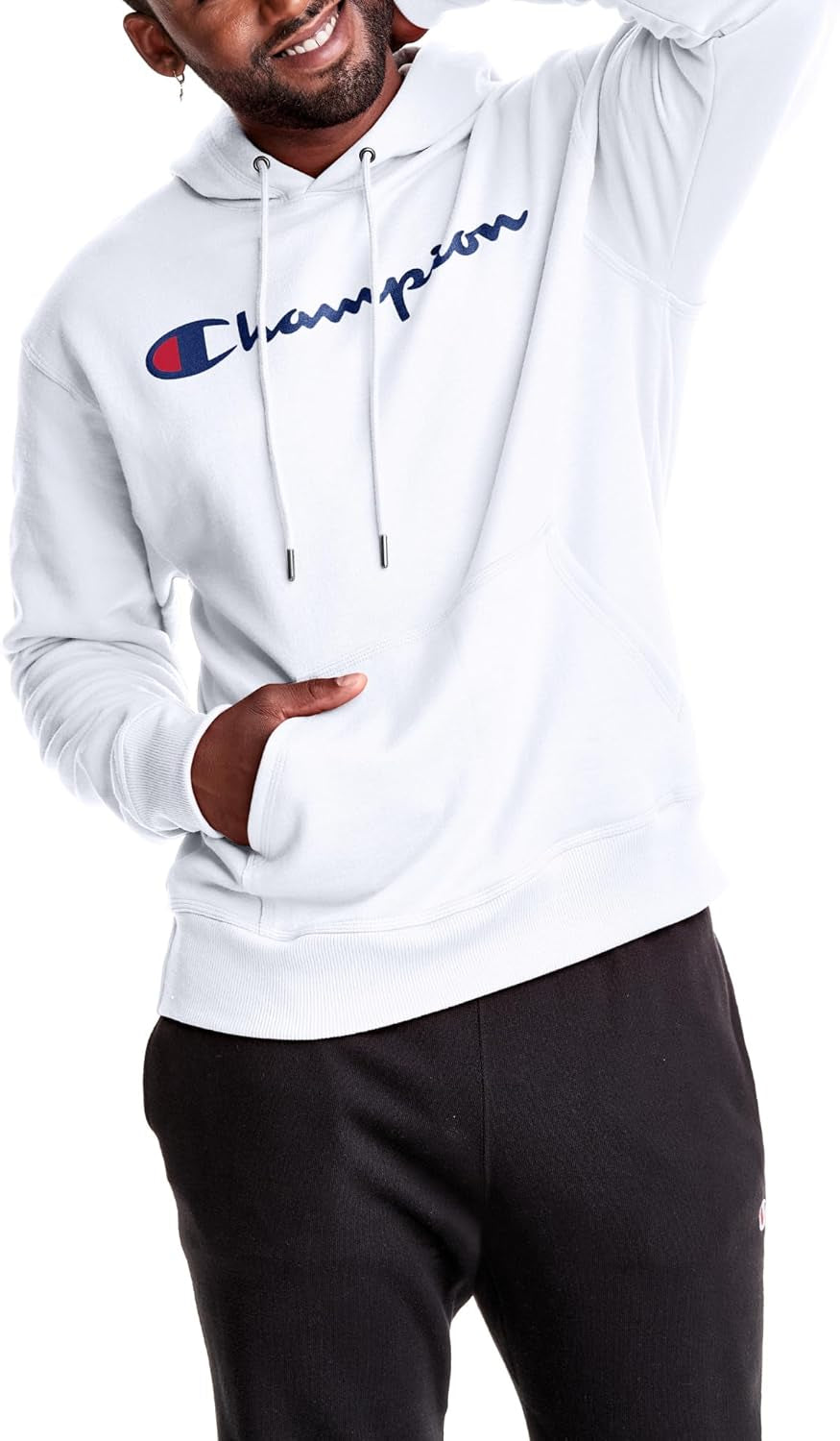 Men'S Hoodie, Powerblend, Fleece Men'S Hoodie, Comfortable Men'S Sweatshirt, Script Logo (Reg. or Big & Tall)