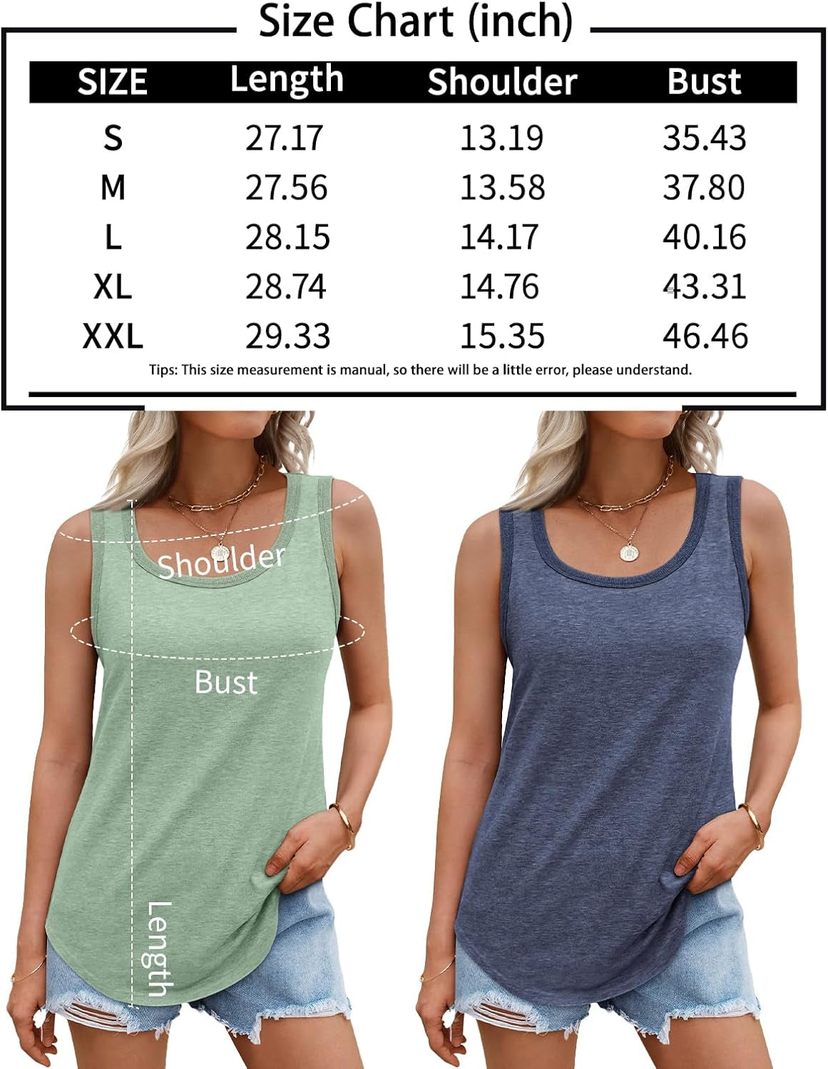 Tank Tops for Women 2024 Trendy 3 Pack Summer Tops Sleeveless Loose Fit Top round Neck Flowy Casual Shirts Outfits