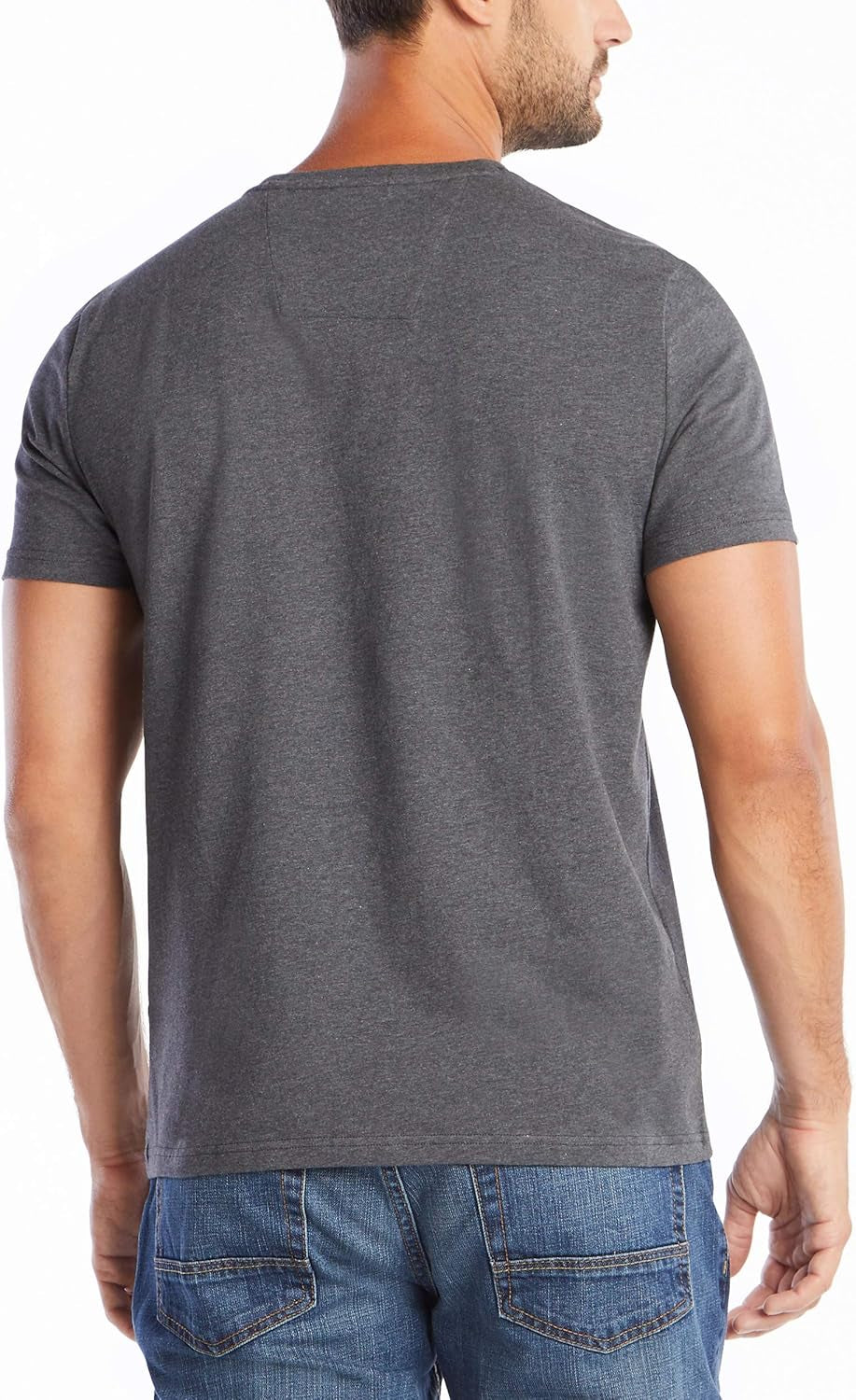 Men'S Solid Crew Neck Short-Sleeve Pocket T-Shirt