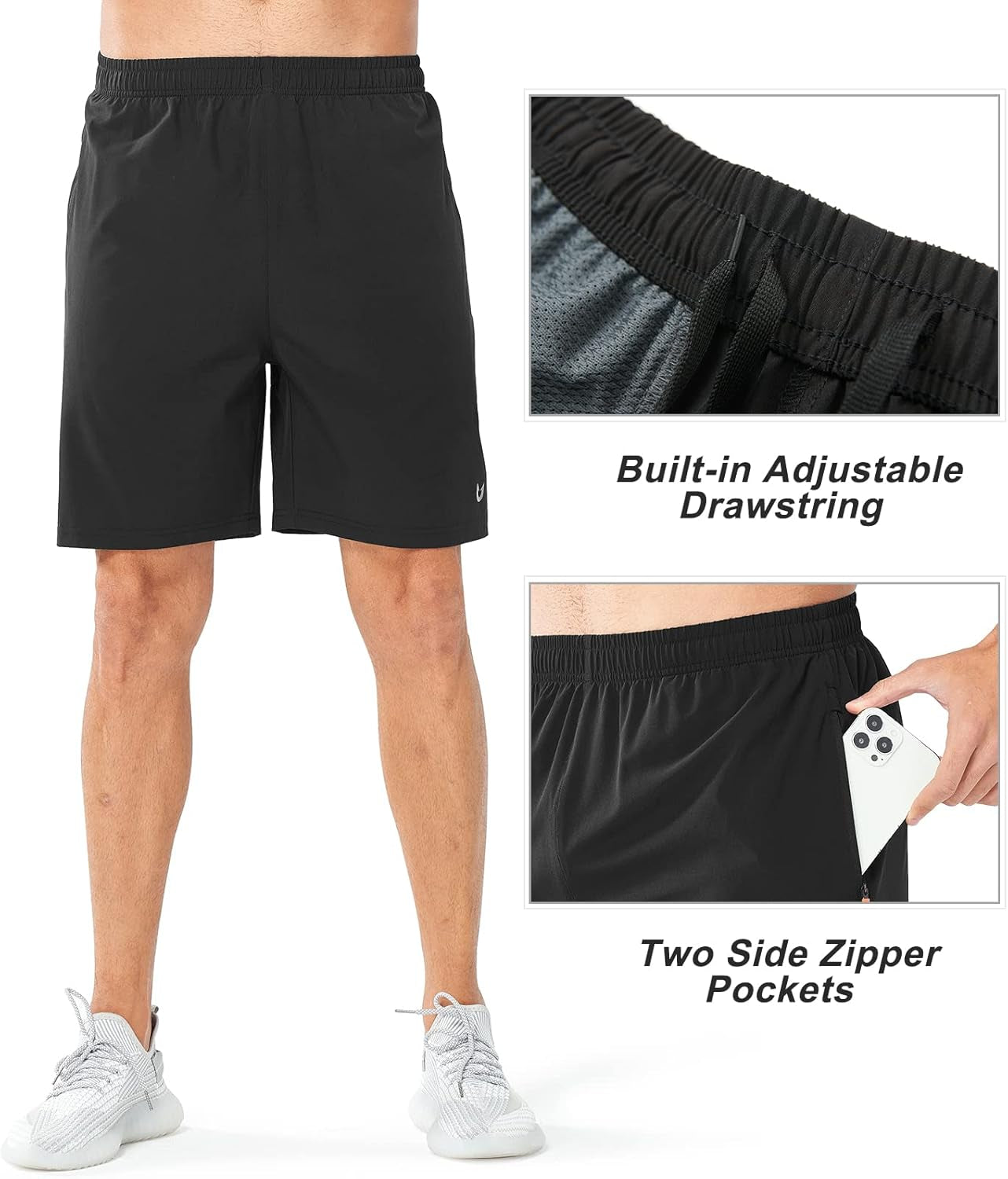 Men'S Athletic Running Shorts Quick Dry Workout Shorts Lightweight Sports Gym Basketball Short Hiking