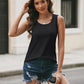 Womens Loose Fit Casual Flowy Tank Tops round Neck Trendy Sleeveless Summer Tops Clothes Outfits 2024