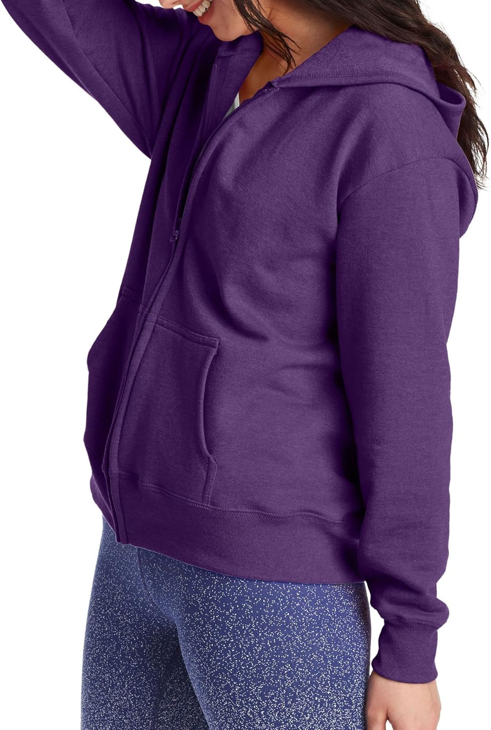 Women'S Hoodie, Ecosmart Fleece Full-Zip Hoodie, Zip-Up Hooded Sweatshirt