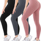 3 Pack High Waisted Leggings for Women-Soft Athletic Tummy Control Pants for Running Yoga Workout Reg & plus Size