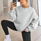 Womens Oversized Sweatshirts Hoodies Fleece Crewneck Sweaters Casual Tops Comfy Fall Fashion Outfits Winter Clothes 2024