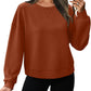 Womens Long Sleeve Crop Tops Crewneck Pullover Shirts Lightweight Sweatshirts 2024 Fall Fashion Clothes