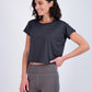 5 Pack: Women'S Dry Fit Crop Top - Short Sleeve Crew Neck Stretch Athletic Tee (Available in plus Size)