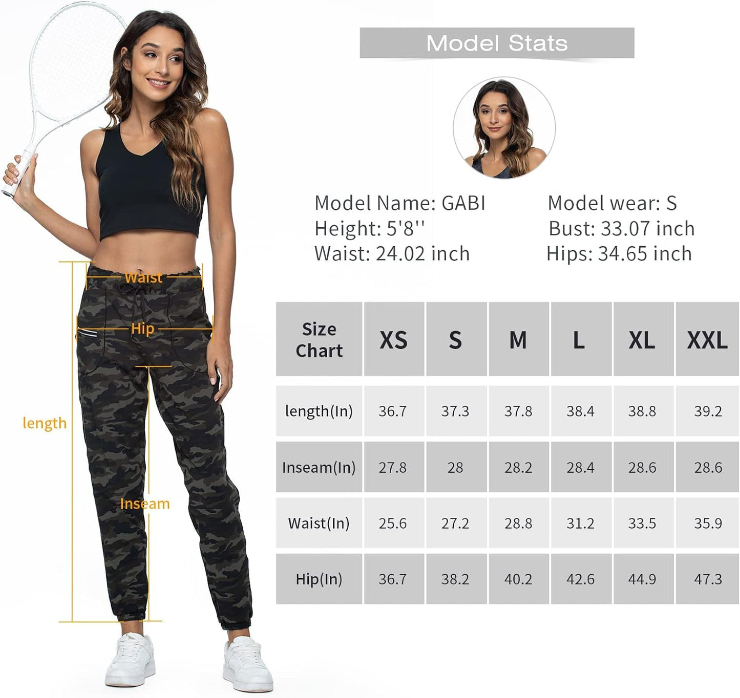 Joggers for Women with Pockets Elastic Waist Workout Sport Gym Pants Comfy Lounge Yoga Running Pants