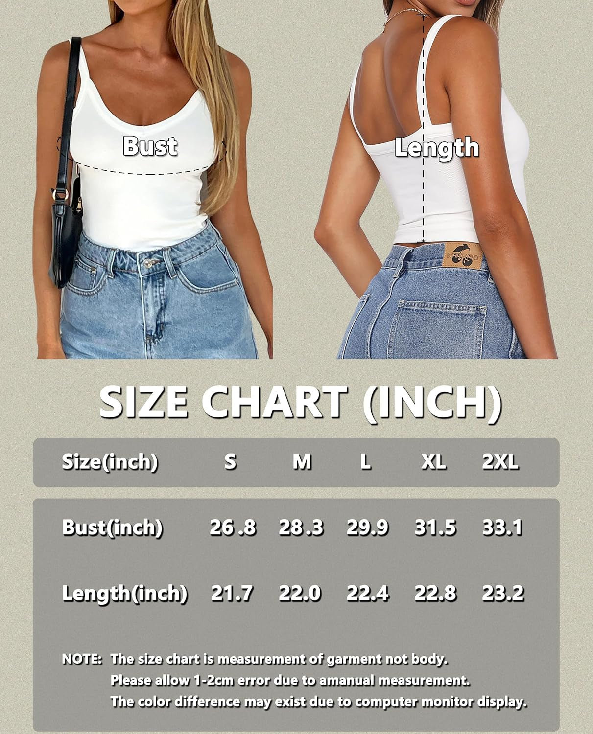 Womens Spaghetti Strap V-Neck Ribbed Tank Tops for Women 2024 Slim Fitted Soft Camisole Basic Layering Shirts