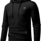 Men'S Pullover Hoodies Plaid Jacquard Long Sleeve Drawstring Hipster Casual Hooded Sweatshirts with Kanga Pockets