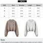 Womens Cropped Sweatshirts Pullover Fleece Crop Sweaters Fall Fashion Outfits Clothes 2024