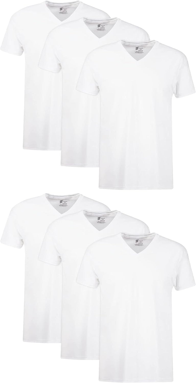 Men'S 3-Pack Tagless Cotton V-Neck Undershirts