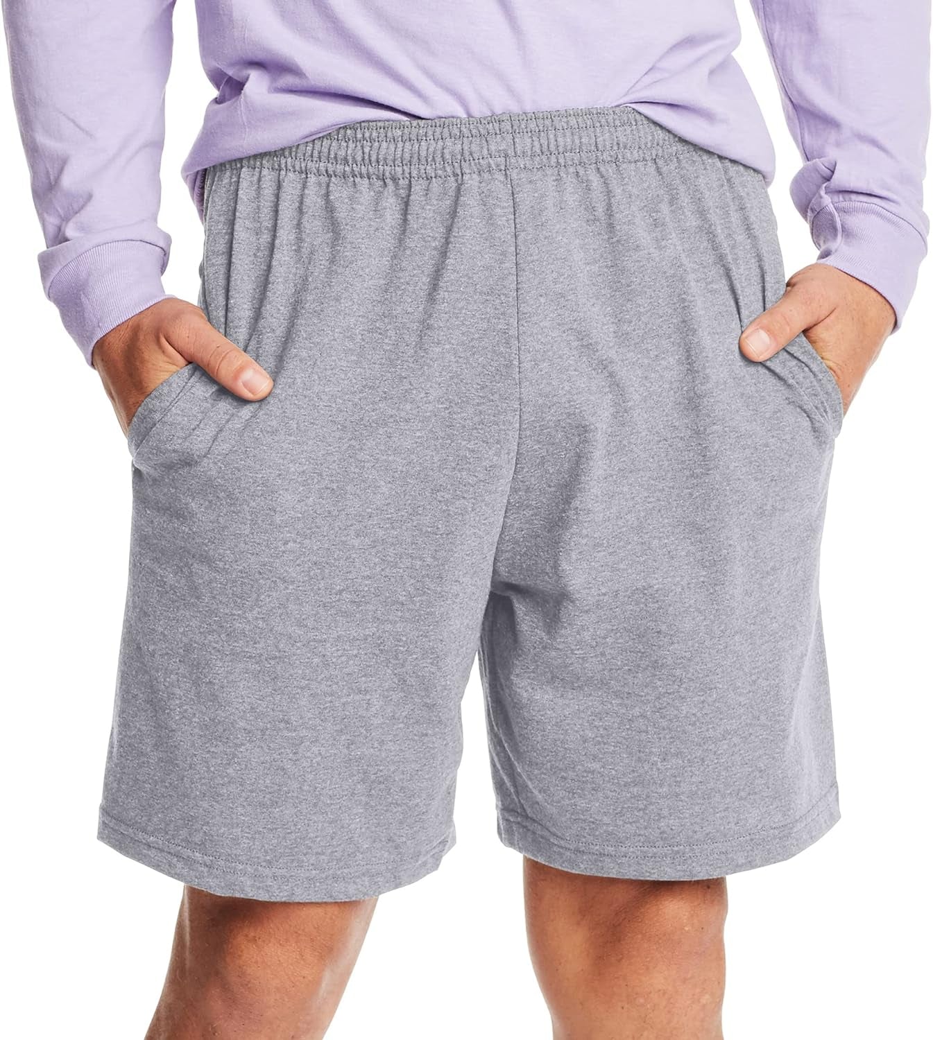 Men'S Athletic Shorts, Favorite Cotton Jersey Shorts, Pull-On Knit Shorts with Pockets, Knit Gym Shorts, 7.5" Inseam