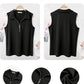 Womens Ribbed Tank Top Zipper V Neck Dressy Casual Blouses Sleeveless Camisole Tops Work Tank Polo Shirts