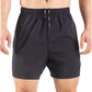 Men'S 5" Running Shorts 2 Pack Quick Dry Athletic Workout Gym Shorts with Zipper Pockets