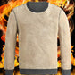 Men'S Crewneck Sweatshirt Warm Sherpa Lined Sweatshirts Heavyweight Long Sleeve Underwear Winter Fleece Pullover