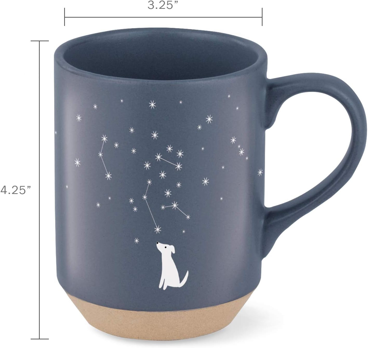 Studio Celestial Dog Stoneware Mug, 12 Fl Oz, Navy, 429017