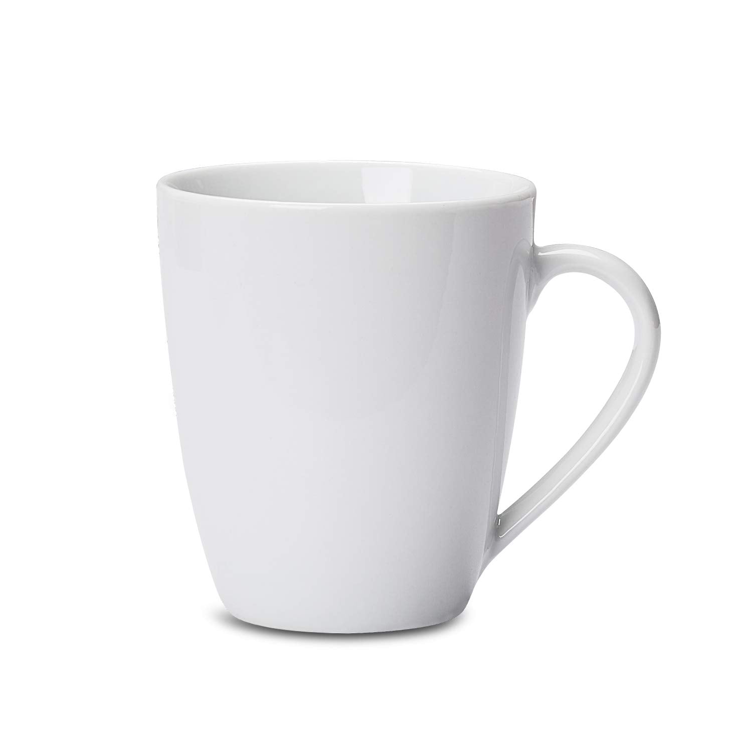 Porcelain, 12 Oz Coffee Mug Set, 12 Count, White (Previously Amazoncommercial Brand)