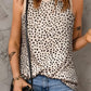 Womens Leopard Print Tank Tops Crewneck Sleeveless Summer Casual T-Shirts Blouses