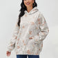 Womens Camo Hoodies Maple Leaf Print Oversized Hooded Sweatshirt Fleece Pullover Sweatshirts Long Sleeve with Pocket