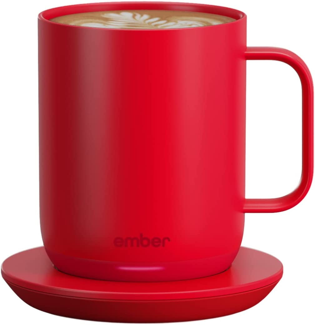 Temperature Control Smart Mug 2, 14 Oz, App-Controlled Heated Coffee Mug with 80 Min Battery Life and Improved Design, Red