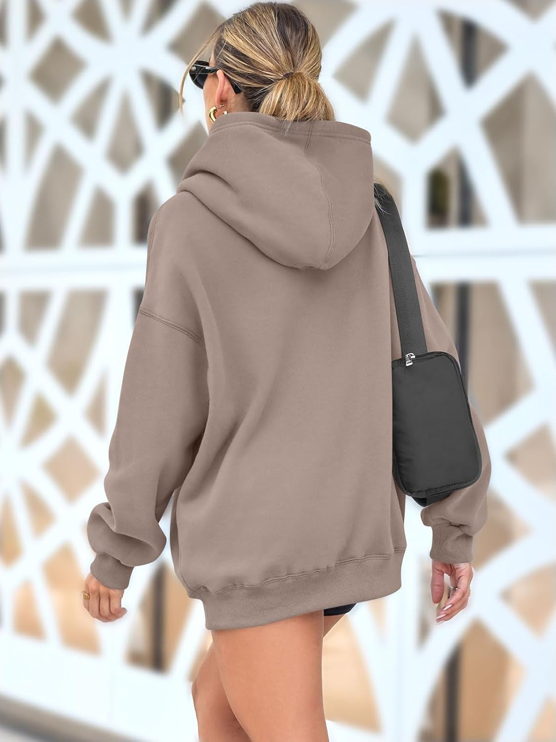 Womens Oversized Sweatshirts Fleece Hoodies Long Sleeve Shirts Pullover Fall Outfits 2024 with Pocket