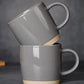 Coffee Mugs for 4, 12 Oz Mug Set, Drinking Cup with Handle for Coffee, Tea, Cocoa, Milk, Milkyway Serise, Dark Gray