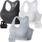 Racerback Sports Bras for Women - Padded Seamless Support Bra for Yoga Gym Workout Fitness