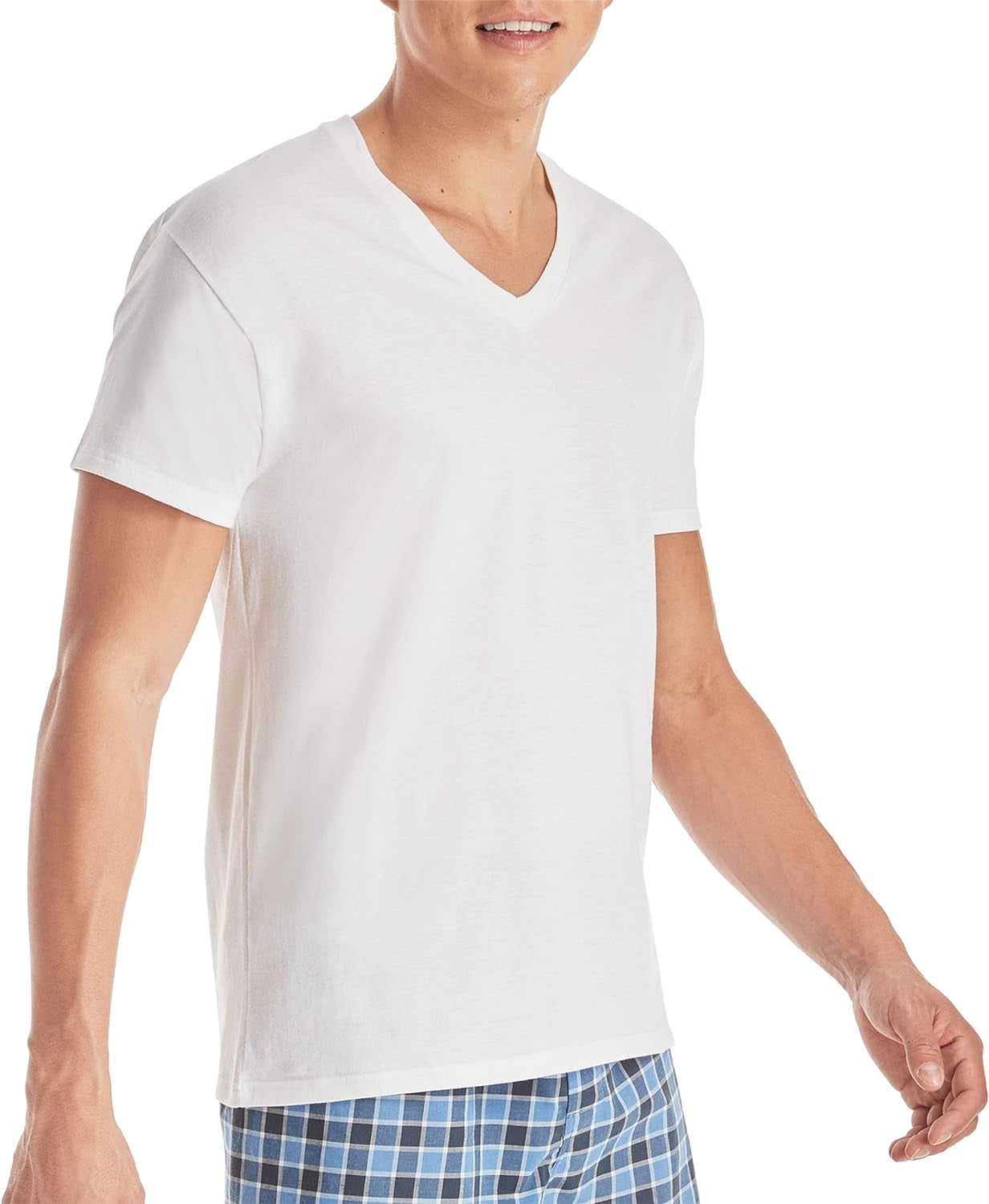 Men'S 3-Pack Tagless Cotton V-Neck Undershirts