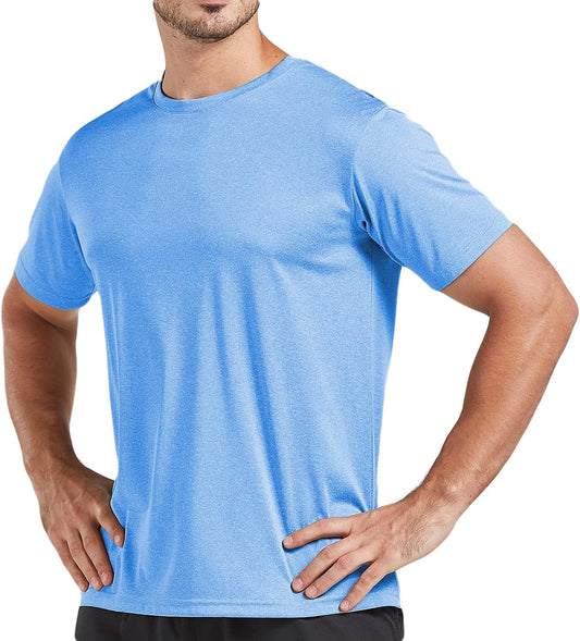 5 Pack Men'S Dry Fit T Shirts, Athletic Running Gym Workout Short Sleeve Tee Shirts for Men