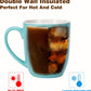 16 Oz Large Coffee Mug with Handle Tea Cup Novelty Coffee Cup for Men Women Office Work, Blue