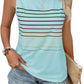 Women'S Casual Striped Tank Tops Sleeveless Crew Neck T Shirts Comfy Loose Basic Tees 2024 Trendy Blouse