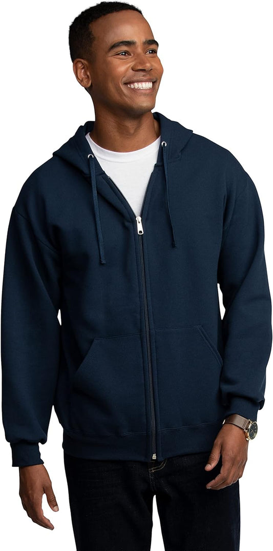 Men'S Eversoft Fleece Hoodies, Moisture Wicking & Breathable, Full Zip Hooded Sweatshirt