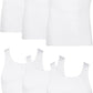 Men'S Cotton Tank Undershirts Pack, Moisture-Wicking Ribbed Tanks, Lightweight Cotton Tank Undershirts, 6-Pack