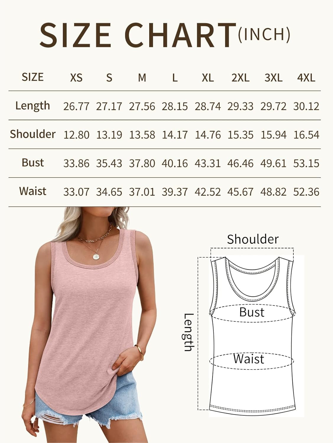 Womens Loose Fit Casual Flowy Tank Tops round Neck Trendy Sleeveless Summer Tops Clothes Outfits 2024