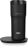 Travel Mug 2+, 12 Oz, Temperature Control Smart Travel Mug, Black (With Apple Find My)