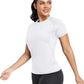 4 Pack Women'S Compression Shirt Running Athletic T-Shirts Workout Tops Baselayer Short Sleeve Yoga Gym Sports Gear